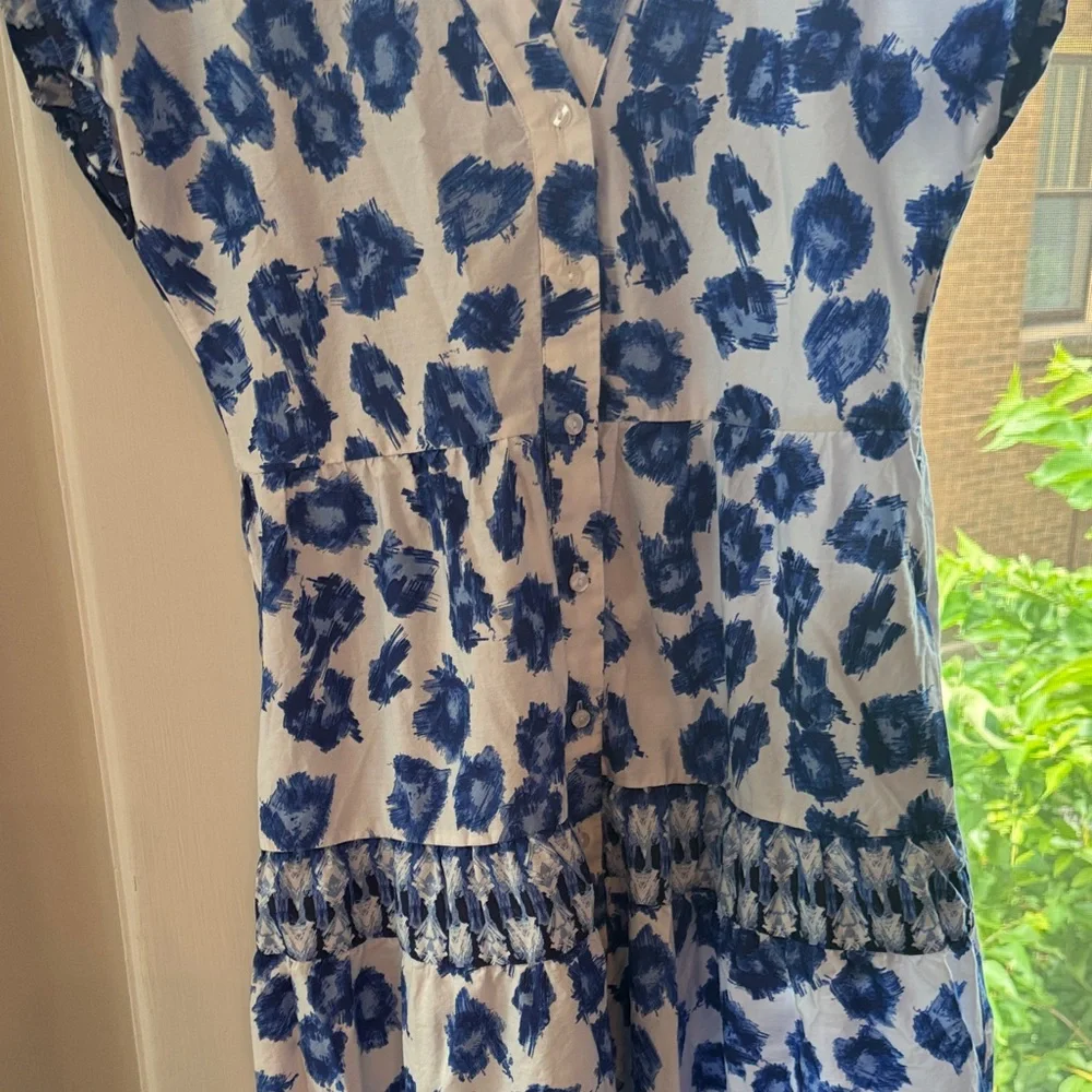 Abercrombie & Fitch White Dress with Blue Floral Print